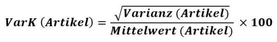 XYZ-Analyse Formel Variationskoeffizient