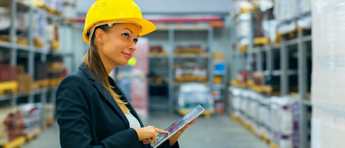 Female Inventory Manager using Eazystock Software