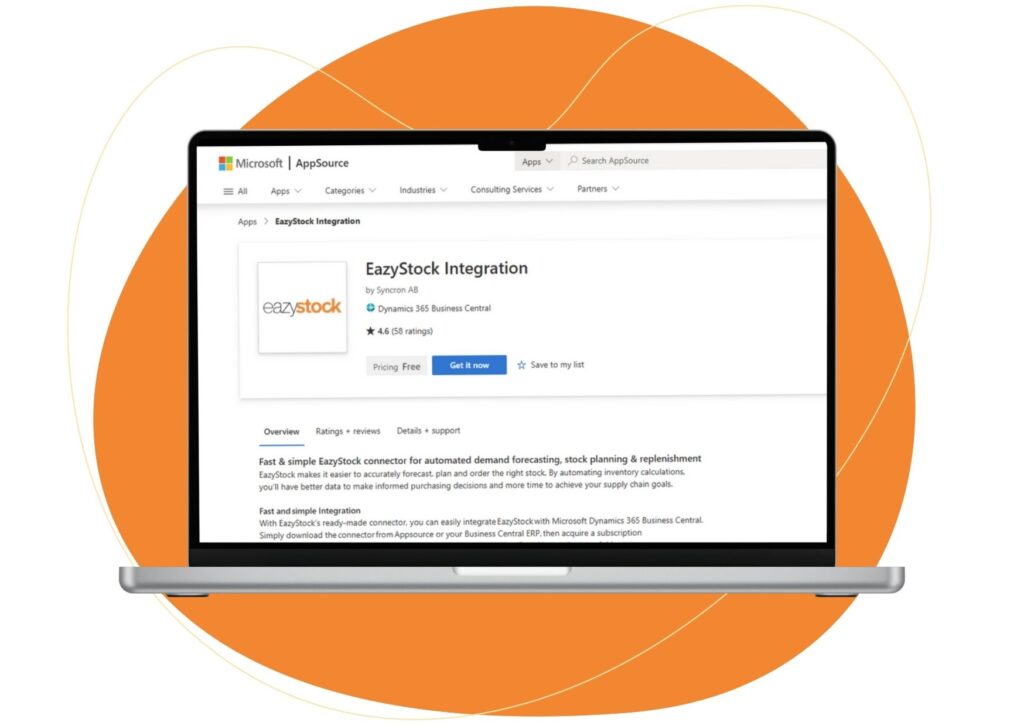 Microsoft AppSource EazyStock integration app
