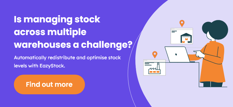 Is managing stock across multiple warehouses a challenge? 
Automatically redistribute and optimise stock levels with EazyStock.
Find out more