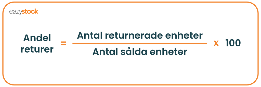 Andel returer = antal returnerade enheter / antal sålda enheter x 100