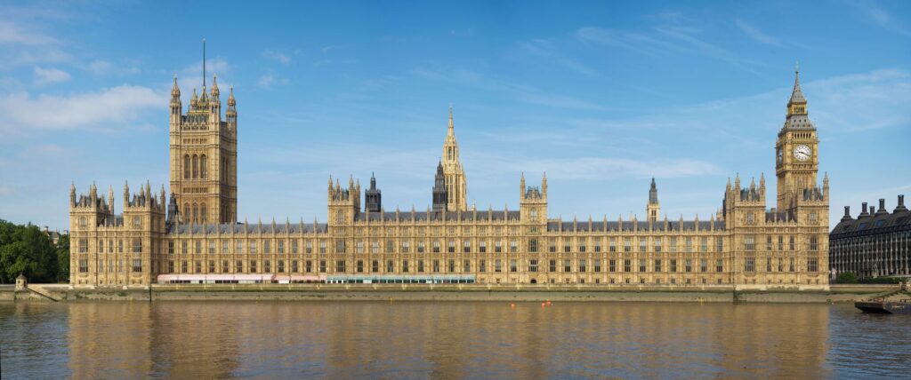 Houses of Parliament in London UK government introducing UK CBAM