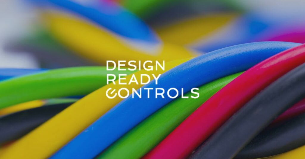 Design Ready Controls logo over background image