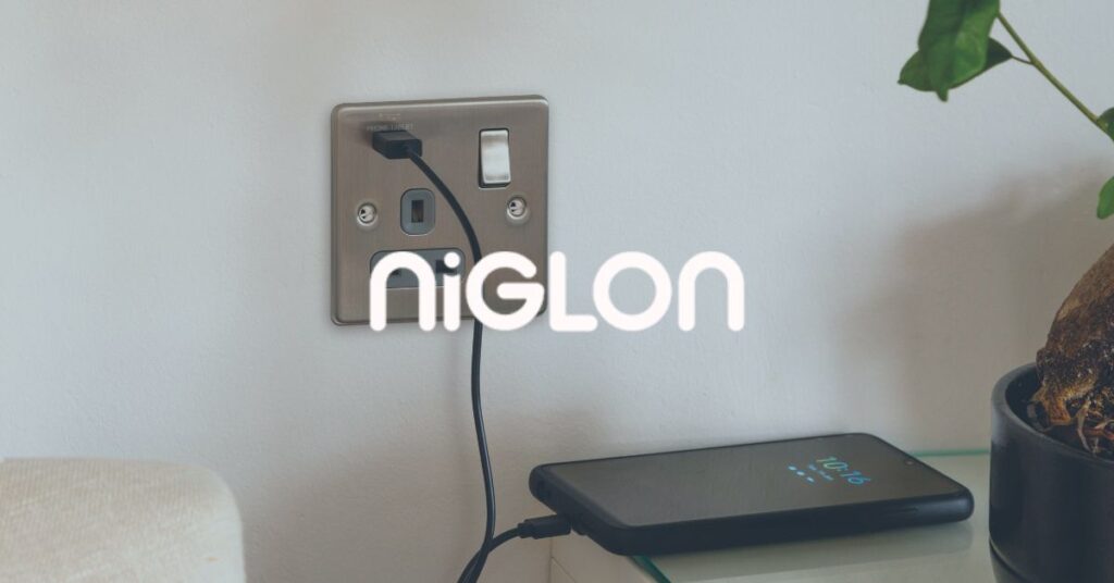 Niglon logo over background image