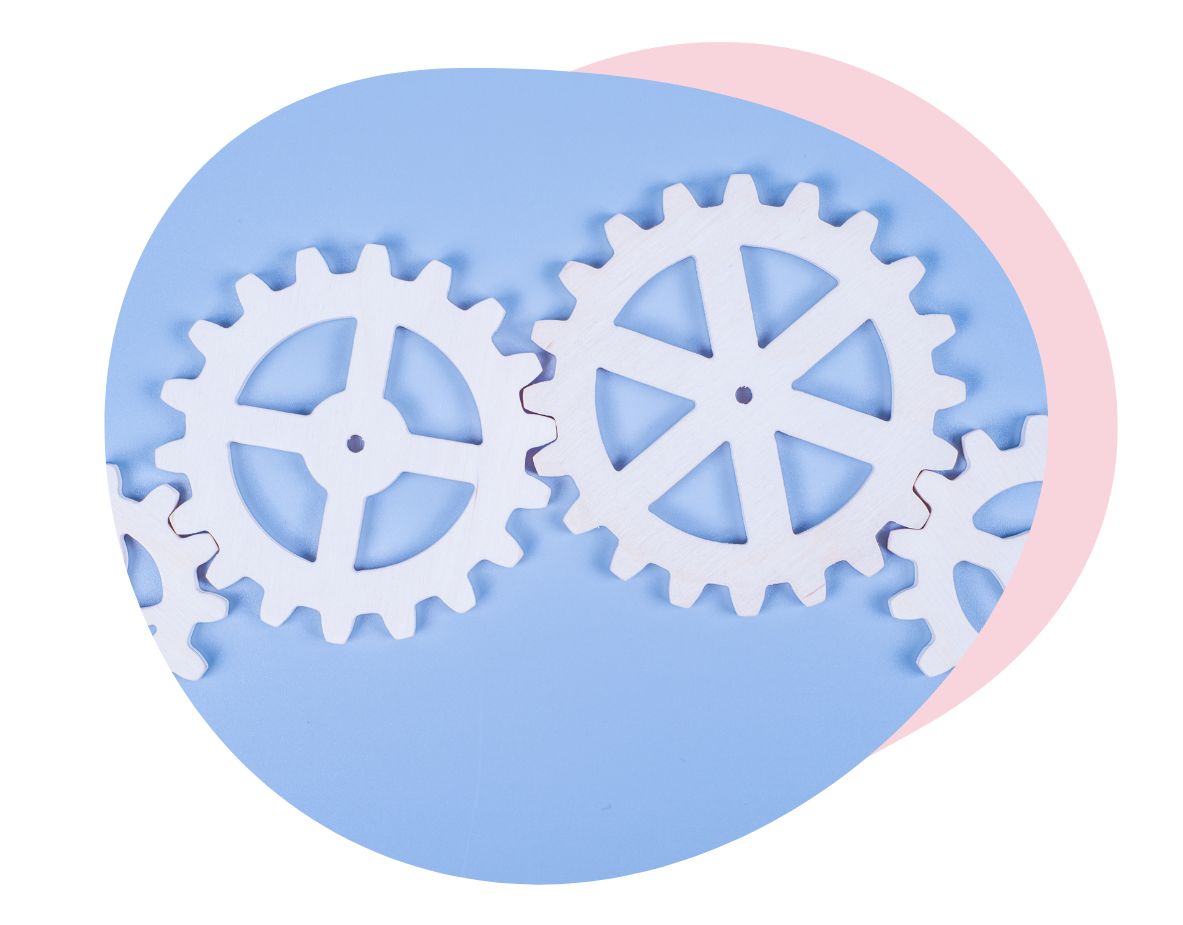 kugghjul som representerar partnerskap med EazyStock