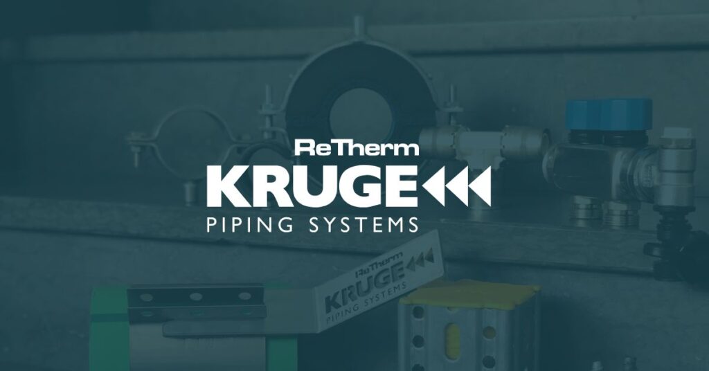 Retherm Kruge logo ovanpå grön bakgrund