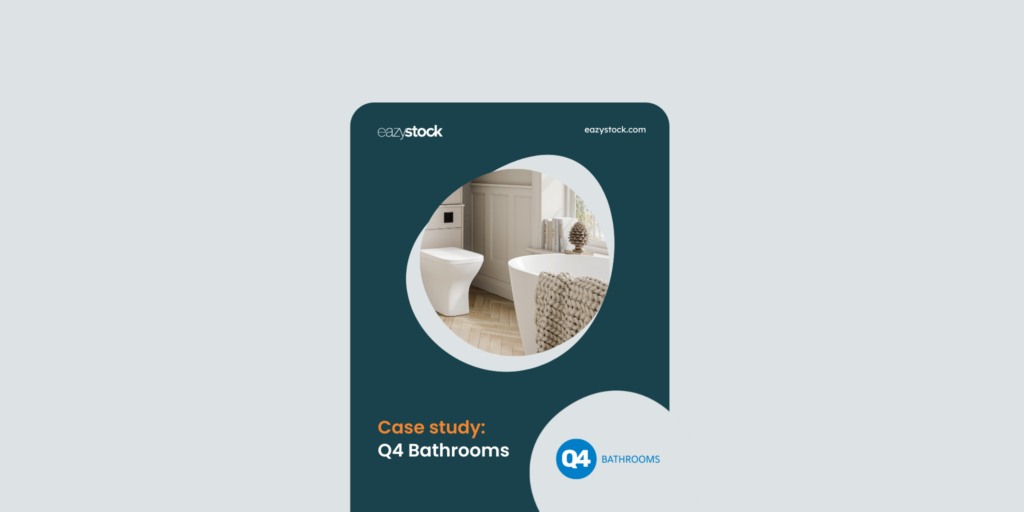 Q4 Bathrooms EazyStock case study image cover for Eazystock cutting ordering time by 75% and improving forecast accuracy for Q4 bathrooms
