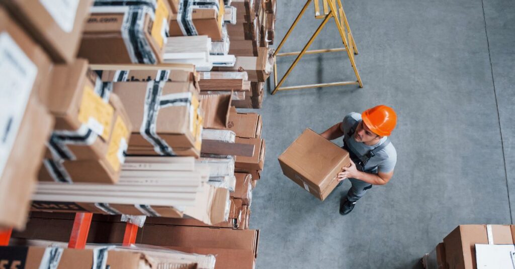 Lagernivåer på ett lager