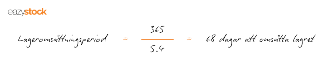 Formel omsättning av lager
