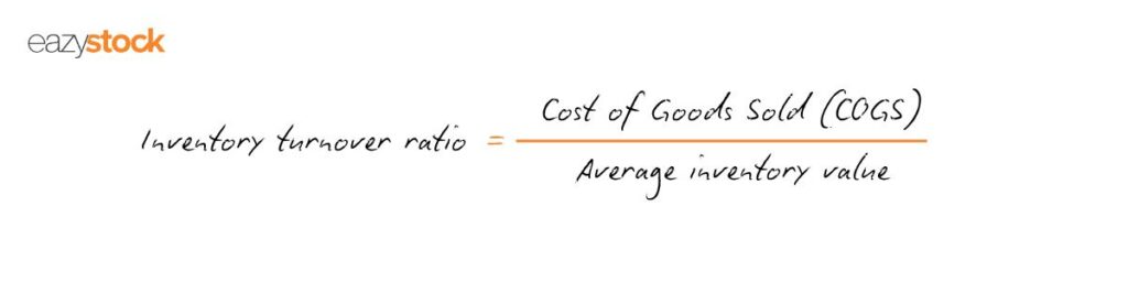 Inventory turnover ratio = Cost of goods sold/Average inventory value