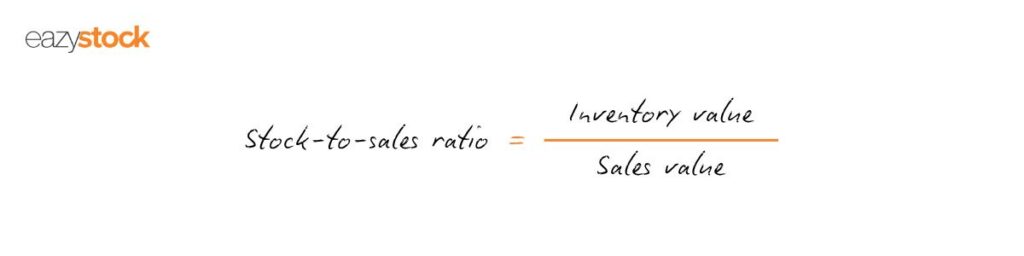 Stock to sales ratio = inventory value/sales value.